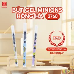 Combo 5/10/20 Bút Gel Minions ngòi 0.5mm Hồng Hà - HH 210 (Xanh, đen, tím)- 2760 1