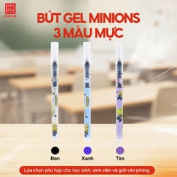 Combo 5/10/20 Bút Gel Minions ngòi 0.5mm Hồng Hà - HH 210 (Xanh, đen, tím)- 2760 5