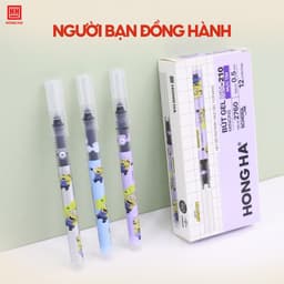 Combo 5/10/20 Bút Gel Minions ngòi 0.5mm Hồng Hà - HH 210 (Xanh, đen, tím)- 2760 8