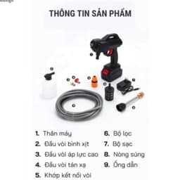Máy Rửa Xe Không Dây 48V Pin 6000mAh Siêu Mạnh – Kèm 2 Pin, Bình Bọt, Đầu Phun Đa Năng 3