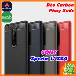 Ốp Lưng SONY XPERIA 1 / XZ4 Vân 3D Carbon Phay Xước Chống Sốc 1
