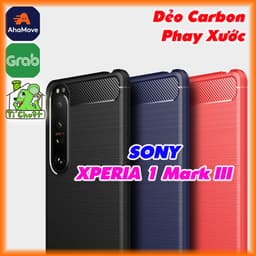 Ốp Lưng SONY XPERIA 1 III / X1 Mark 3 2021 Vân 3D Carbon Phay Xước Chống Sốc 1