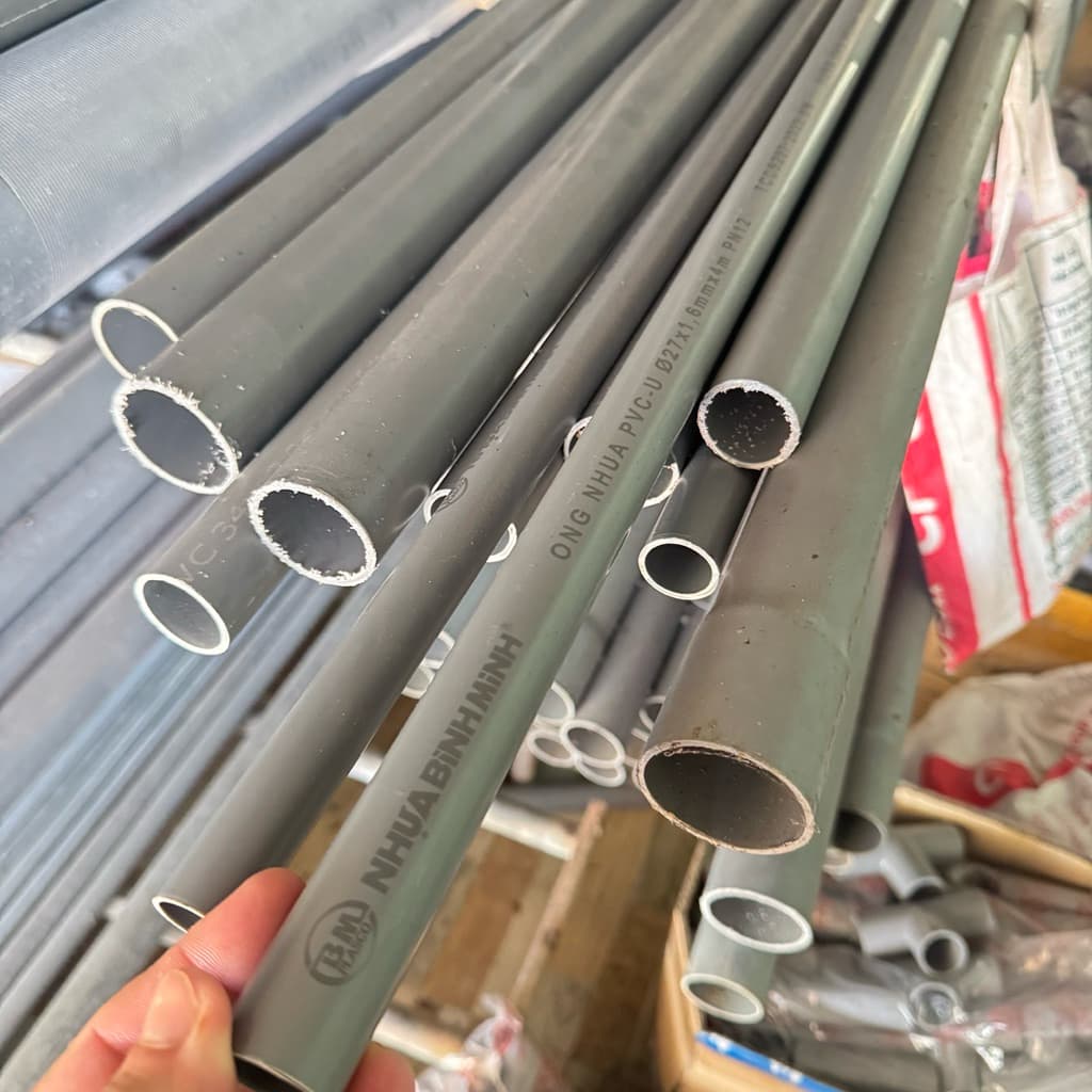 Ống PVC Bình Minh Phi 21 27 34 42 Cắt Lẻ yêu cầu 0.5m 1m