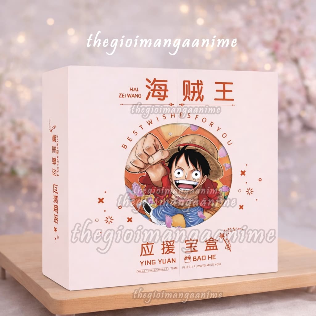 (tặng sticker)(VIỀN TRÒN) Hộp quà ONE PIECE - Đảo hải tặc in hình anime có nhiều món ngẫu nhiên Sưu Tầm Thẻ Lomo Bo Góc
