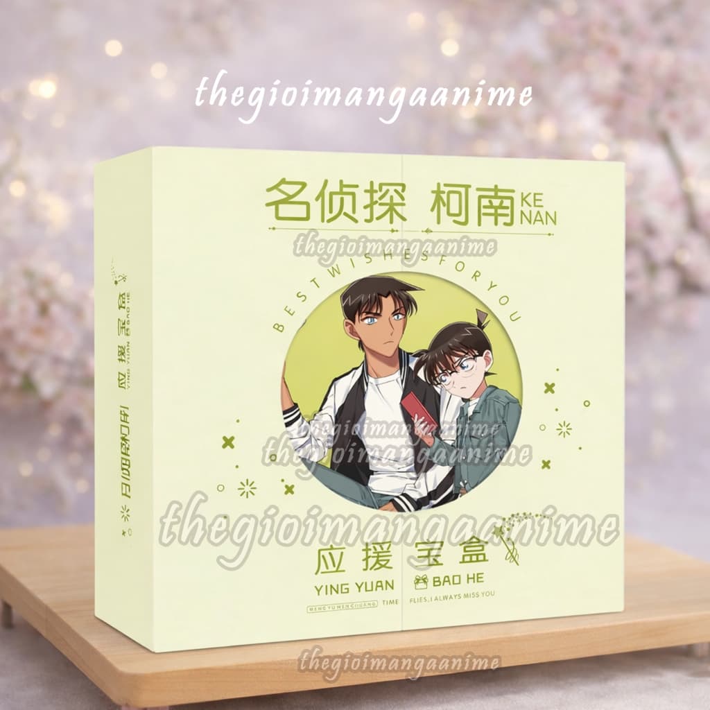 (tặng sticker)(VIỀN TRÒN) Hộp quà DECTIVE CONAN - Thám tử lừng danh Conan anime có nhiều món ngẫu nhiên Sưu Tầm Thẻ Lomo