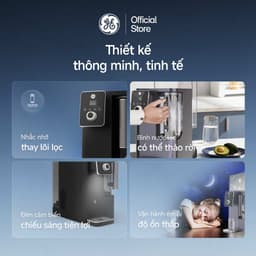 Máy lọc nước để bàn GE CTD50 - Hai chế độ: Nóng & Thường · Lắp đặt linh hoạt · Bình chứa tiện lợi 8