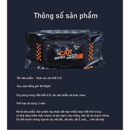 Khăn Ướt Lau Nội Thất Ô Tô Làm Sạch & Bảo Vệ, Bảo Dưỡng Và Làm Bóng Nội Thất Ô Tô, Vệ Sinh Đồ Da, Giày, Túi, Áo Da 9