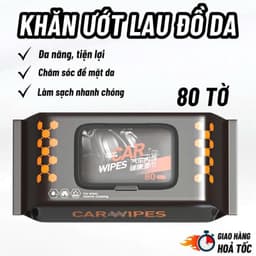 Khăn Ướt Lau Nội Thất Ô Tô Làm Sạch & Bảo Vệ, Bảo Dưỡng Và Làm Bóng Nội Thất Ô Tô, Vệ Sinh Đồ Da, Giày, Túi, Áo Da 2