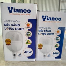 Bóng đèn LED Vianco nhôm nhựa, sáng mạnh tiết kiệm điện bền lâu 1