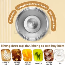 Bình giữ nhiệt INOX 316 | 600ml | Giữ nóng & lạnh | Gradient | Dành cho học sinh & nhân viên 8