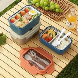 Hôp đựng cơm lõi inox với 2 ngăn cách nhiệt, giữ thực phẩm tươi ngon phù hợp cho nhân viên văn phòng 8