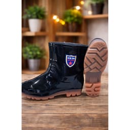 Ủng đi mưa ngắn, ủng bảo hộ lao động full size từ 39 đến 45 , ủng nam đen , ủng ngắn đế nâu , ủng ngắn đen 1