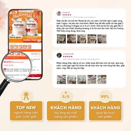 Nước Giặt Xả TOPGIA 2L Hương Huyền Diệu Đánh Bay Vết Bẩn Lưu Hương Thơm Lâu 72H Bảo Vệ Sợi Vải 7