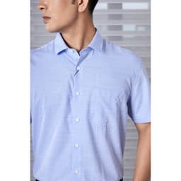 Áo Sơ Mi Nam Ngắn Tay DGC Dáng Suông Smart Casual Cổ Narrow, Túi Ngực - SASNBB23M 5