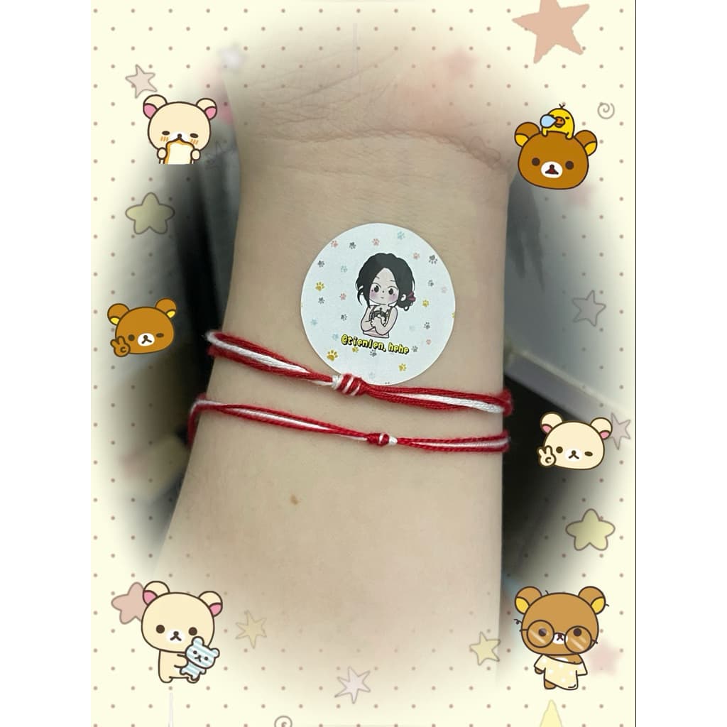 tlhh | Vòng tay sợi chỉ đỏ trắng handmade Chaing Mai cheapmoment với PerthSanta, WilliamEst, JuniorMark, SkyNani GMMTV