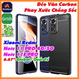[Bản Quốc Tế ] Ốp Lưng Xia0mi Redmi Note 11 PRO 4G/5G / Note 11E PRO 6.67" Global Vân 3D Carbon Phay Xước Chống Sốc 1