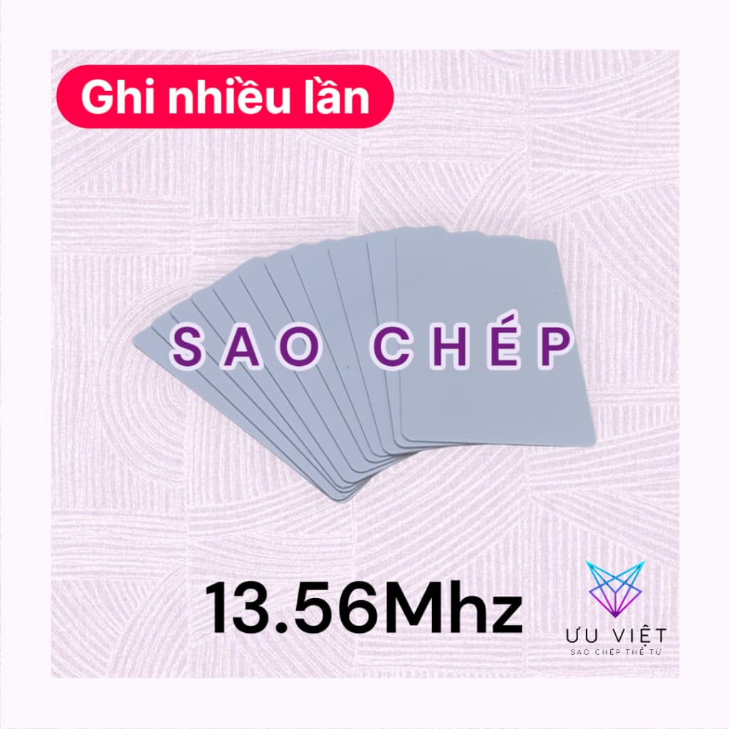 'Thẻ từ CUID sao chép đọc ghi tần số 13.56Mhz - Bộ 5/10 thẻ chất lượng cao Mifare 1K