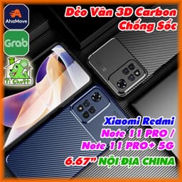 [Bản NỘI ĐỊA CHINA] Ốp Lưng Xia0mi Redmi Note 11 PRO / Note 11 PRO+ 5G 6.67" TR.QUỐC AutoFocus Vân 3D Carbon Chống Sốc 1