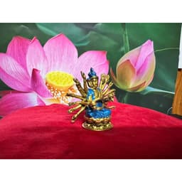 Tượng đồng mini Phật Chuẩn Đề Bồ tát ,  cao 5 cm x rộng 4.5 cm 2