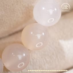 Ngọc Đan Tâm - Vòng Tay Mã Não Trắng 10mm - Mệnh Thuỷ & Mệnh Kim 6