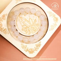 Ngọc Đan Tâm - Vòng Tay Mã Não Trắng 10mm - Mệnh Thuỷ & Mệnh Kim 3