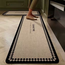Bộ 2 Thảm Lau Chân Nhà Bếp - Thảm Bếp - Thảm Chùi Chân Thấm Nước Trải Sàn Phòng Khách Phòng Tắm 3D Chống Trượt 5