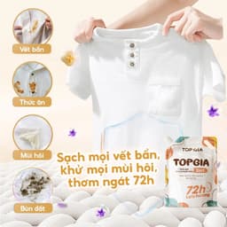 [COMBO 6L] Nước Giặt Xả TopGia 3in1 Hương Huyền Diệu Dịu Thơm Túi 2L, Làm Sạch Sâu, Lưu Hương 72H 5