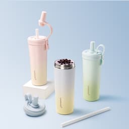 Ly Giữ Nhiệt Phủ Sứ LocknLock Ceramic Milk Tea Tumbler LHC4369 720ml, Hàng Chính Hãng, Kèm Ống Hút Trân Châu - JoyMall 3