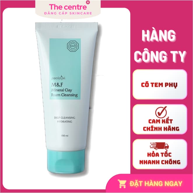 [Hàng cty] Paralapiel M&F Mineral Clay Foam Cleansing Sữa Rửa Mặt Tạo Bọt Giúp Phục Hồi Màng Ẩm Cho Da 150ML