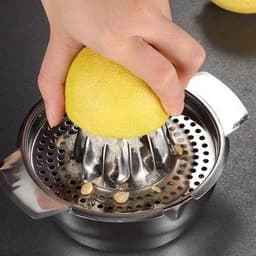 Bộ vắt cam INOX tiện dụng-Nắp vắt cam nhựa Việt Nhật kèm ca đong định mức 6