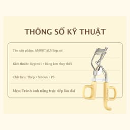 Kẹp bấm mi AMORTALS, uốn mi cong tự nhiên, giữ dáng lâu, thích hợp cho người mới, Chính Hãng Cao Cấp 2