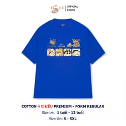 Áo thun bé trai SHINCHAN form rộng ISEE VN, áo phông bé trai cotton 4c premium thấm hút chất dày dặn, áo Local Brand 8