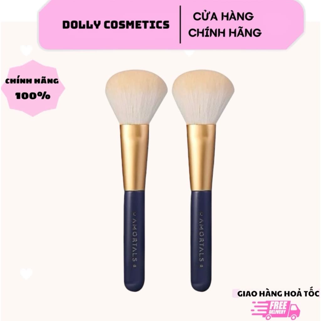 Cọ Phấn Phủ AMORTALS Silk Mist Cọ Trang Điểm Mặt Mềm Mịn, Lông Tơ Nhân Tạo Cao Cấp, Thân Gỗ Bền Bỉ