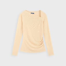 [ẨN] Áo Thun Dài Tay Nữ Cổ Chéo GENVIET JEANS Ôm Body Chất Thun Tăm Mát Lạnh Phù Hợp Đi Làm, Đi Chơi 9178 5