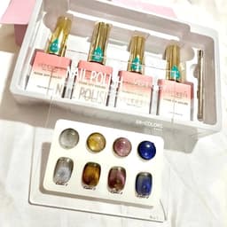 Sét sơn gel mắt mèo 4 màu Vendeeni siêu đẹp tặng kèm bảng màu 5