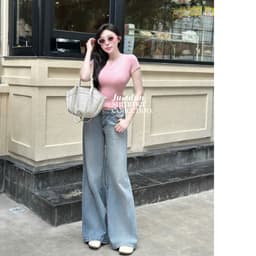 Áo Thun Nữ Ôm Body JUSTDUN E44 – Cổ Trụ Tàu Tay Ngắn, Vải Cotton Mềm Mịn Co Giãn 4 Chiều, Thoáng Mát 5