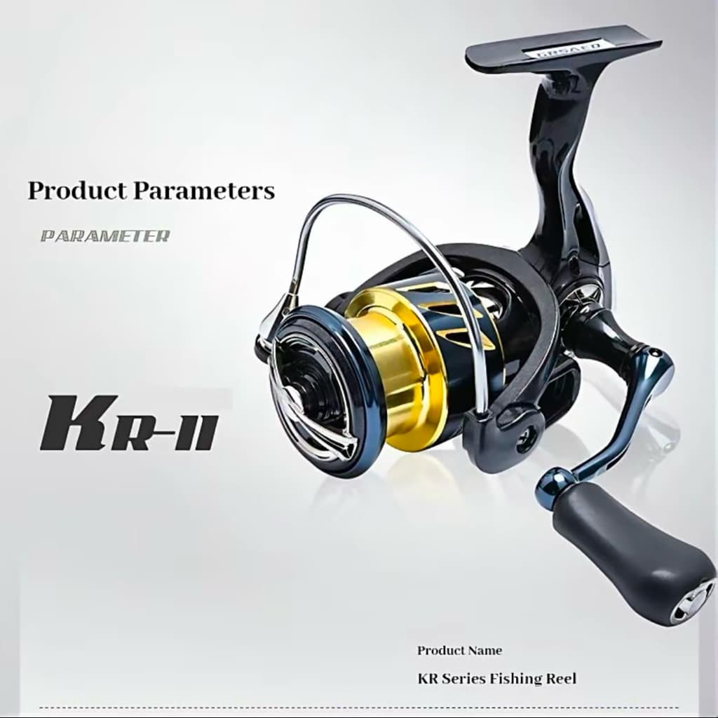Máy Câu Cá KR II (Thiết kế shimano Stella) về Size Từ  1000  - Đến 6000 Quay Siêu Êm, Chuyển Động Siêu Êm