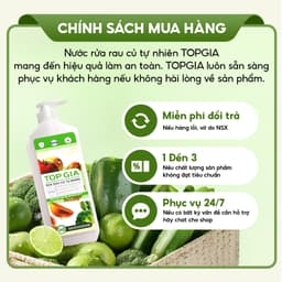 Nước Rửa Rau Củ Quả Tự Nhiên TOPGIA 1300ml Làm Sạch Bụi Bẩn Vi Khuẩn Và Hoá Chất Tồn Đọng Trên Thực Phẩm 9