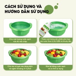 Nước Rửa Rau Củ Quả Tự Nhiên TOPGIA 1300ml Làm Sạch Bụi Bẩn Vi Khuẩn Và Hoá Chất Tồn Đọng Trên Thực Phẩm 8