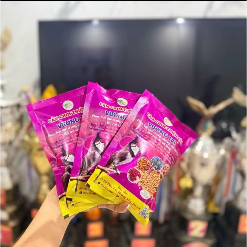 Combo 3 Gói Cám Vương Trì 1 Thiện Còi 200Gr Giúp Chim Căng Lửa Bền Bỉ Thi Đấu Chính hãng
