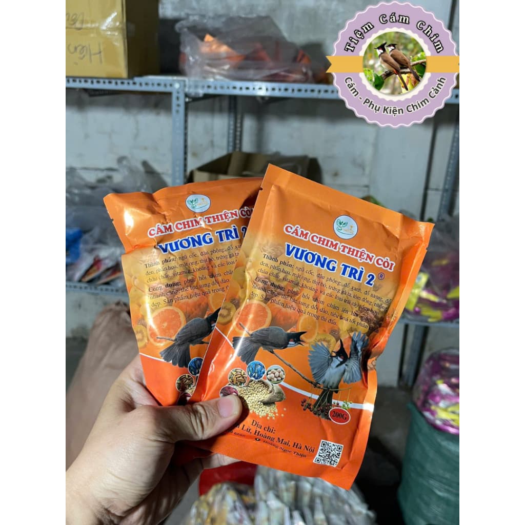 Combo 5 Gói Cám Vương Trì 2 Thiện Còi 200Gr Giúp Chim Dưỡng và Lên Lửa Thi Đấu Tặng Xúc Cám Nhựa