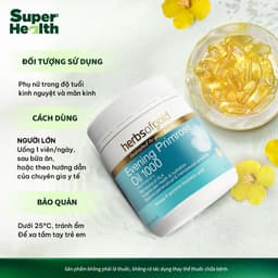 Thực phẩm bảo vệ sức khoẻ Herbs of Gold Evening Primrose Oil 1000 200 viên - Super Health 4