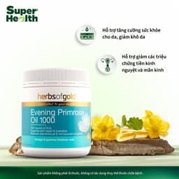 Thực phẩm bảo vệ sức khoẻ Herbs of Gold Evening Primrose Oil 1000 200 viên - Super Health 3