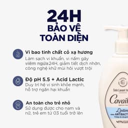 Dung Dịch Vệ Sinh Phụ Nữ Rogé Cavaillès PROTECTEUR (ANTI-BACTERIEN CŨ) - Giảm Ngứa, Viêm Nấm, Sạch Mùi 250ML 3