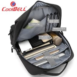Balo Laptop CoolBell 10007 chống nước, nhiều ngăn, tiện lợi 5