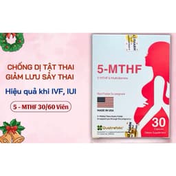 5 MTHF (hộp 30 viên) viên uống bổ sung Acid Folic / Folate, Sắt, Vitamin Tổng Hợp, Hỗ Trợ Sinh Sản, Ngăn Dị Tật Thai Nhi 4