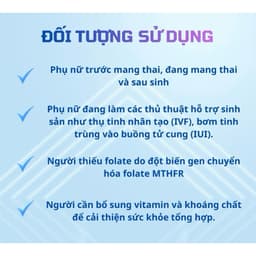 5 MTHF (hộp 30 viên) viên uống bổ sung Acid Folic / Folate, Sắt, Vitamin Tổng Hợp, Hỗ Trợ Sinh Sản, Ngăn Dị Tật Thai Nhi 5