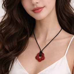 Vòng Cổ Nữ Mặt Hoa Năm Cánh Đỏ - Quà Tặng Vibe Ocean Charm, Xinh, Phong Cách Hàn Quốc, Thời Trang Sang Trọng 4