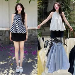 Chấm Bi”FARI TOP”dáng Bí phồng Style Ulzzang siêu xinh dành cho Nữ m6034 4