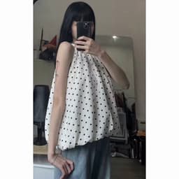 Chấm Bi”FARI TOP”dáng Bí phồng Style Ulzzang siêu xinh dành cho Nữ m6034 5